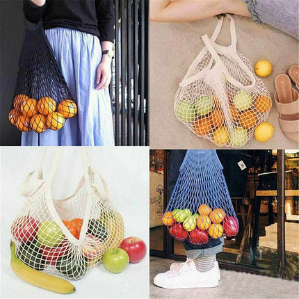 Mesh Net Turtle Bag String Shopping Bag Reusable Fruit Storage Handbag Totes AU - Aimall