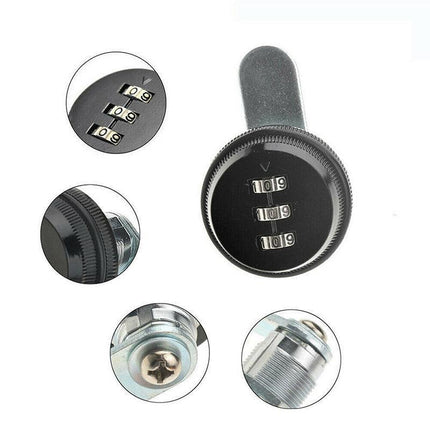 3 Digital Code Combination Cam Lock Furniture Post Mail Box Cabinet Locker Safe - Aimall