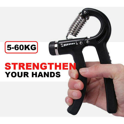 Adjustable Power Hand Grip Forearm Exerciser Gripper Strengthener Trainer 5-60Kg - Aimall