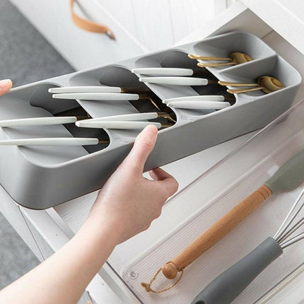 Cutlery Organiser Spoon Tray Insert Utensil Divider Organizer Kitchen Drawer AU - Aimall