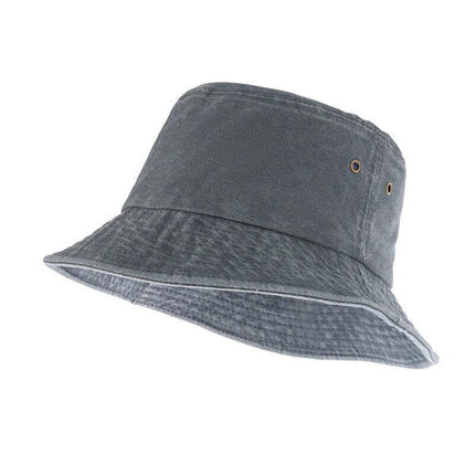 Unisex Men Women WASHED COTTON Outdoor Camping Sports Bucket Hats Fisherman Hat - Aimall