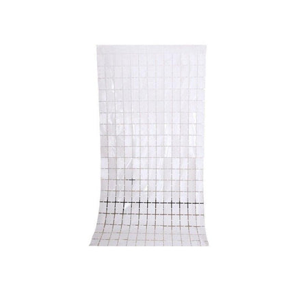 Rectangle Tinsel Curtain Shimmer Wall Backdrop 2m Length Party Decoration Sequin - Aimall