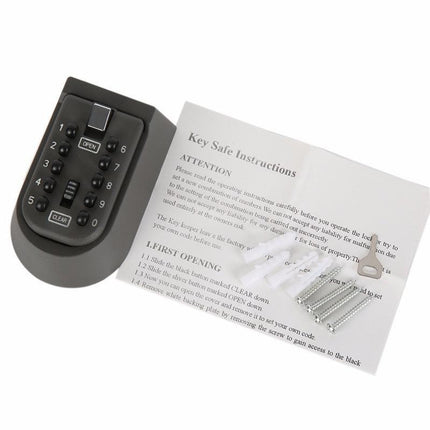 1X Outdoor Wall Mount Spare Key Safe Box Lock Holder Water Weather Proof New AU - Aimall