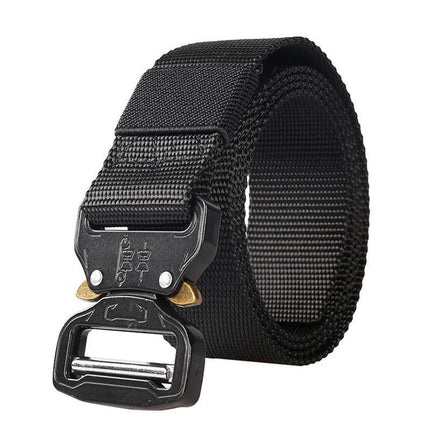 Mens Canvas Outdoor Tactical Belt Heavy Duty Army Waist Web Waistband Strap Hot - Aimall