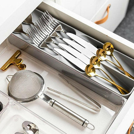 Cutlery Organiser Spoon Tray Insert Utensil Divider Organizer Kitchen Drawer AU - Aimall