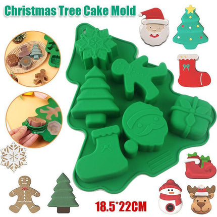 Christmas Tree Cake Mold Silicone Fondant Decor Candy Chocolate Baking Tools BS - Aimall