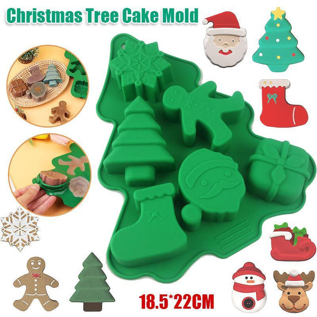 Christmas Tree Cake Mold Silicone Fondant Decor Candy Chocolate Baking Tools BS - Aimall