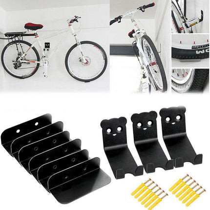 Bike Rack Pedal Hook Wall Mount Hanger Wheel Holder Display Storage Brackets MTB - Aimall