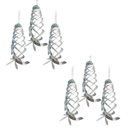 Reflective Bird Deterrent Spinner in Garden