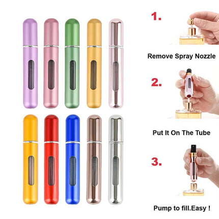 8ML Travel Portable Mini Refillable Perfume Atomizer Bottles Spray Pump Scent AU - Aimall