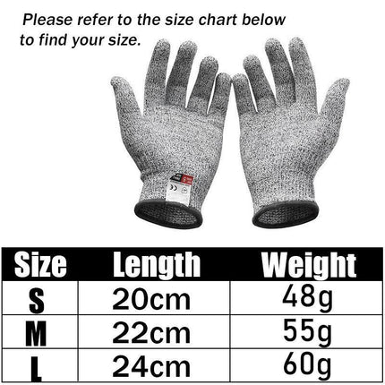 Safety Stainless Steel Cut Proof Stab Resistant Wire Metal Mesh Butcher Glove OZ - Aimall