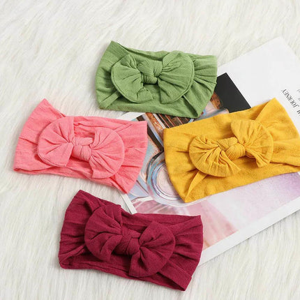 Baby Bow Headband Girl Infant Toddler Newborn Soft Knot Turban Hair Head Wrap AU - Aimall
