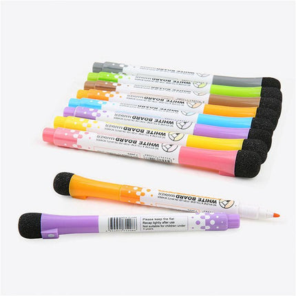 NEW 8 Colours Pen Painting Magnetic Whiteboard Non-toxic Erasable Mark Markers - Aimall