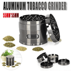 Zinc Alloy 4-layer Aluminum Herbal tobacco Herb Grinder Smoke Grinders Gun Black - Aimall