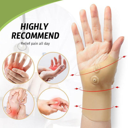 2x Gloves Gel Thumb Hand Wrist Support Arthritis Compression Brace Pain Relief - Aimall