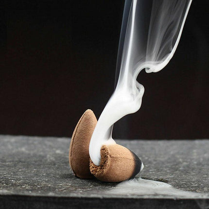 Ceramic Backflow Waterfall Smoke Incense Burner Censer Holder Gifts 100 Cones AU - Aimall