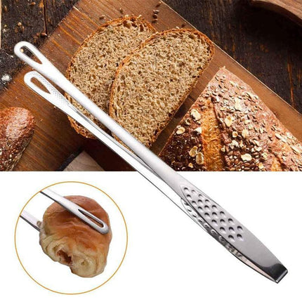 24/28CM Stainless Steel Kitchen Grill Straight Tweezers BBQ Food Tongs Tools AU - Aimall