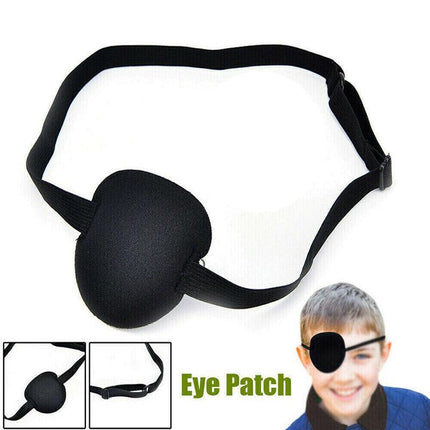 1/2/3/4/5PCS Eye Patch Shade Concave Washable Soft Adjustable Strap Black AU - Aimall