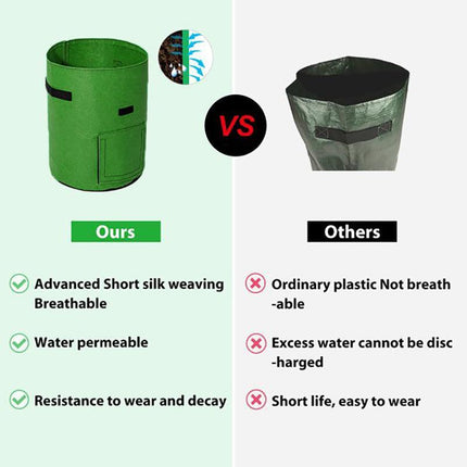Potato Grow Planter Container Bag Pouch Root Plant Growing Pot Side Window GN AU - Aimall