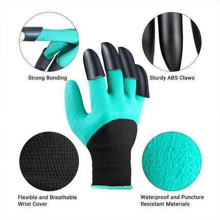 Garden Gloves with Claws for Women and Men outdoor Digging Planting Weeding AUS - Aimall