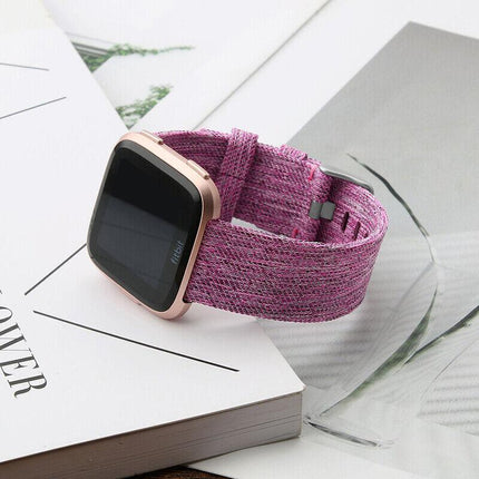 Replacement Band For Fitbit Versa 2 Fabric Canvas Watch Strap Wristband - Aimall