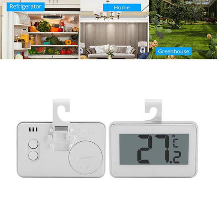 Digital Fridge / Freezer Thermometer -- Waterproof, LCD, Wireless & Hanging Hook - Aimall