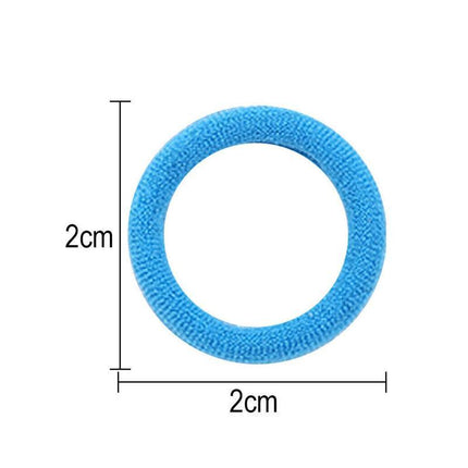 100x Hair Ties Elastic Band Snagless Ponytail Tie School Bubbles Various Colours - Aimall