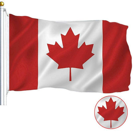 Large Canadian Canada Flag CAN Heavy Duty Outdoor 90 X 150 CM - 3ft x 5ft AU - Aimall