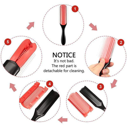 New Hair Styling Brush Classic D3 Medium (9 row) Comb Styling Hairbrush AU HOT - Aimall