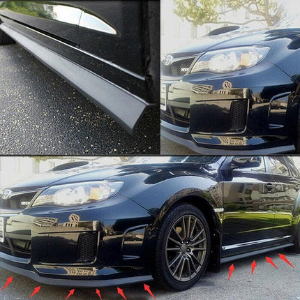 Universal Rubber Car Front Bumper Lip Skirt Protector Body Spoiler Splitter 2.5M - Aimall