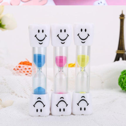 3 Mins Hourglass Sand Timer Kids Gifts Egg Kitchen Smiley Tooth Brushing Clock - Aimall