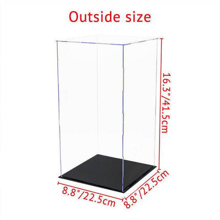 Acrylic Display Case Clear Box Dustproof Large Self-Install Cars Trucks 40cmH AU - Aimall