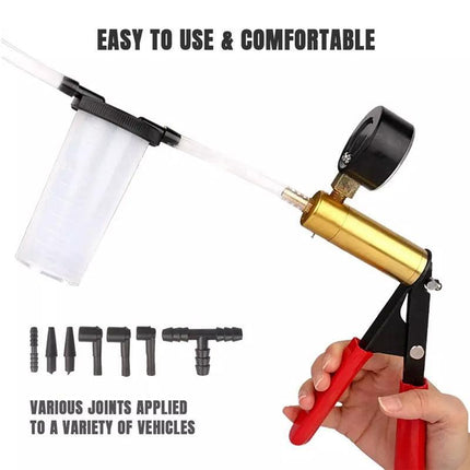 Hand-Held Brake Bleeder Tester Set Bleed Kit Car Motorbike Bleeding Vacuum Pump - Aimall