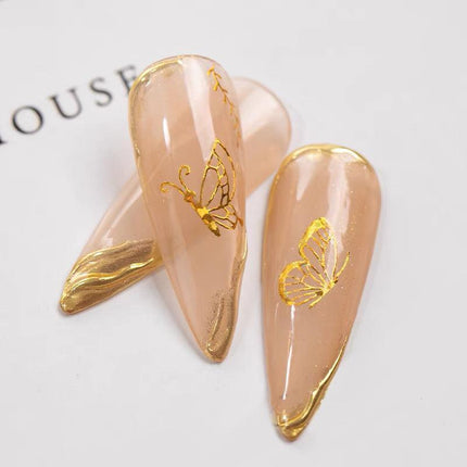 3D Nail Butterfly Design Sticker Decor Decal Holographic Laser Nail Art Sticker - Aimall