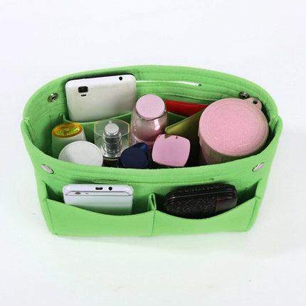 Travel Organiser Handbag Felt Bag Tote Insert Liner Purse Pouch Women 25*16*9cm - Aimall