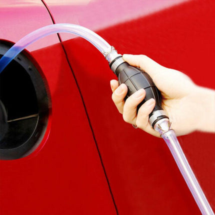 A Manual Water Oil Liquid Syphon Petrol Fuel Transfer Pump Hand Siphon Pipe Hose - Aimall