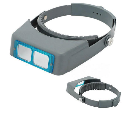 Headband Magnifier Head Wearing Jeweler Reading Magnifying Glass Loupe Optivisor - Aimall