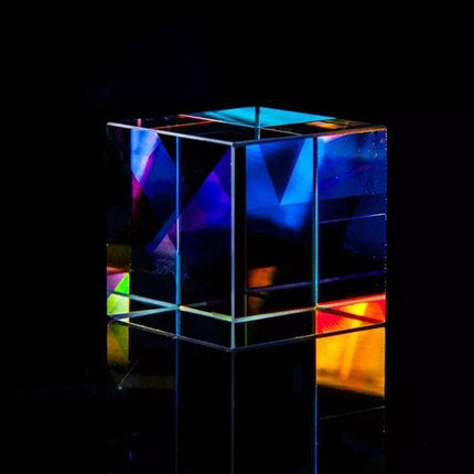 CMY Optical Glass Defective Cube Prism Cross Dichroic RGB Dispersion Six-Sided U - Aimall