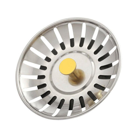 2PCS Sink Strainer Stainless Steel Kitchen Waste Plug Filter Drain Stopper AU - Aimall