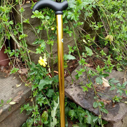 Metal WALKING STICK Travel Folding Cane Pole Compact Adjustable Lightweight New - Aimall