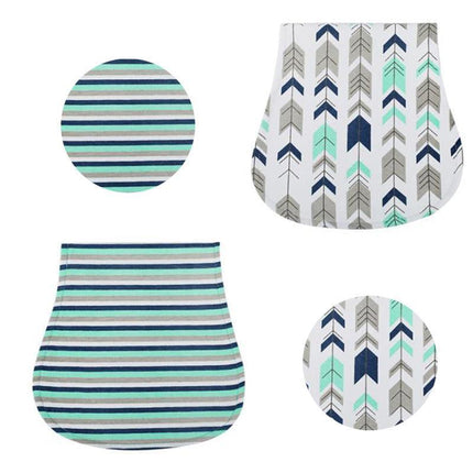 4x Baby Burp Cloths Fashion Organic Cotton Towels Burping Soft and Absorbent AU - Aimall