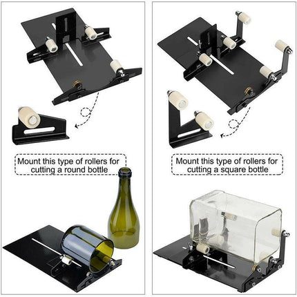 Glass Bottle Cutter Cutting Tool Upgrade Version Square & Round Bottle Cutter AU - Aimall