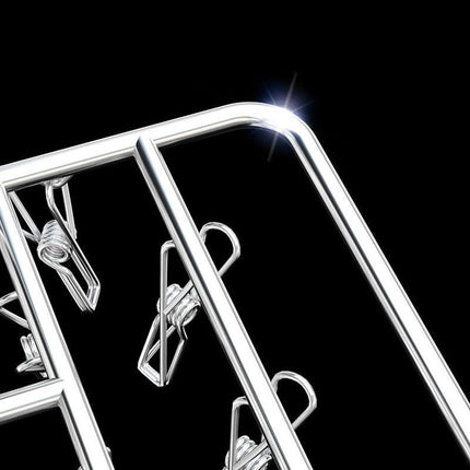 30/40/55 Pegs Stainless Steel Laundry Sock Underwear Clothes Dryer Rack Hanger - Aimall