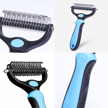 Dog Pet Cat Grooming Comb Brush Undercoat Rake Dematting Deshedding Trimmer Tool - Aimall