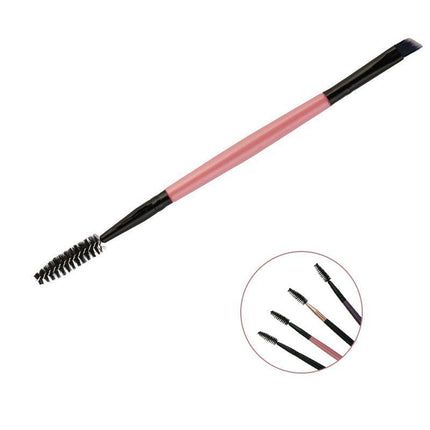 Eyebrow Brush Dual-ended Duo Brow Eyeliner Angled Cut Spoolie Brush Makeup Tools - Aimall