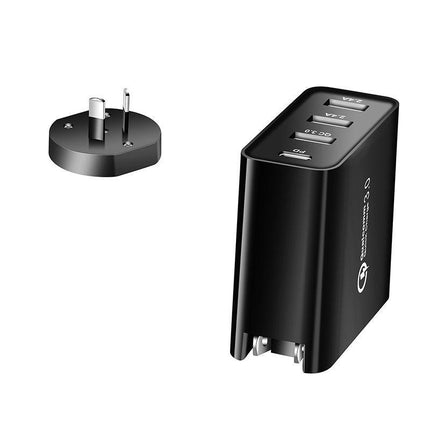 48W QUALCOMM QC3.0 4 PORT TYPE C FAST WALL CHARGER PLUG Adapter AU STOCK - Aimall