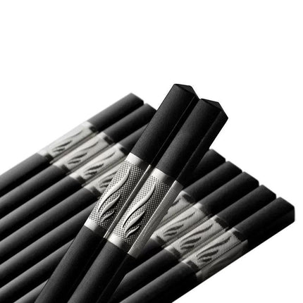 10Pairs Premium Quality Reusable Chopsticks Dishwasher Safe Fiberglass Chopstick - Aimall
