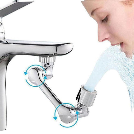 Faucet Extender Universal Rotate Robotic Arm Tap 1080 Swivel Spray Extension - Aimall