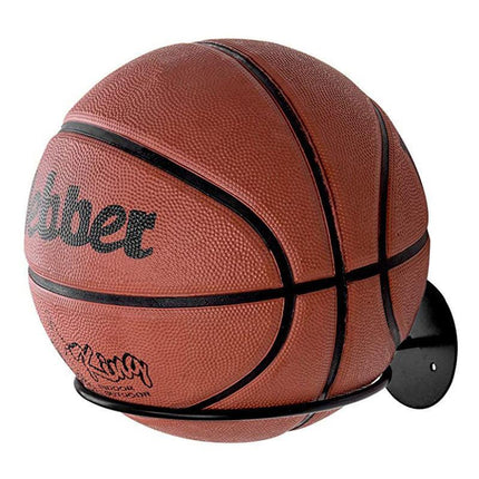 Wall Mounted Ball Rack Holder Basketball Football Hoop Display Save Space Stand - Aimall