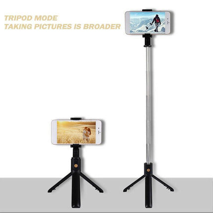 6 In 1 Wireless Bluetooth Selfie Stick Tripod Real-Time Broadcast Remote Control - Aimall